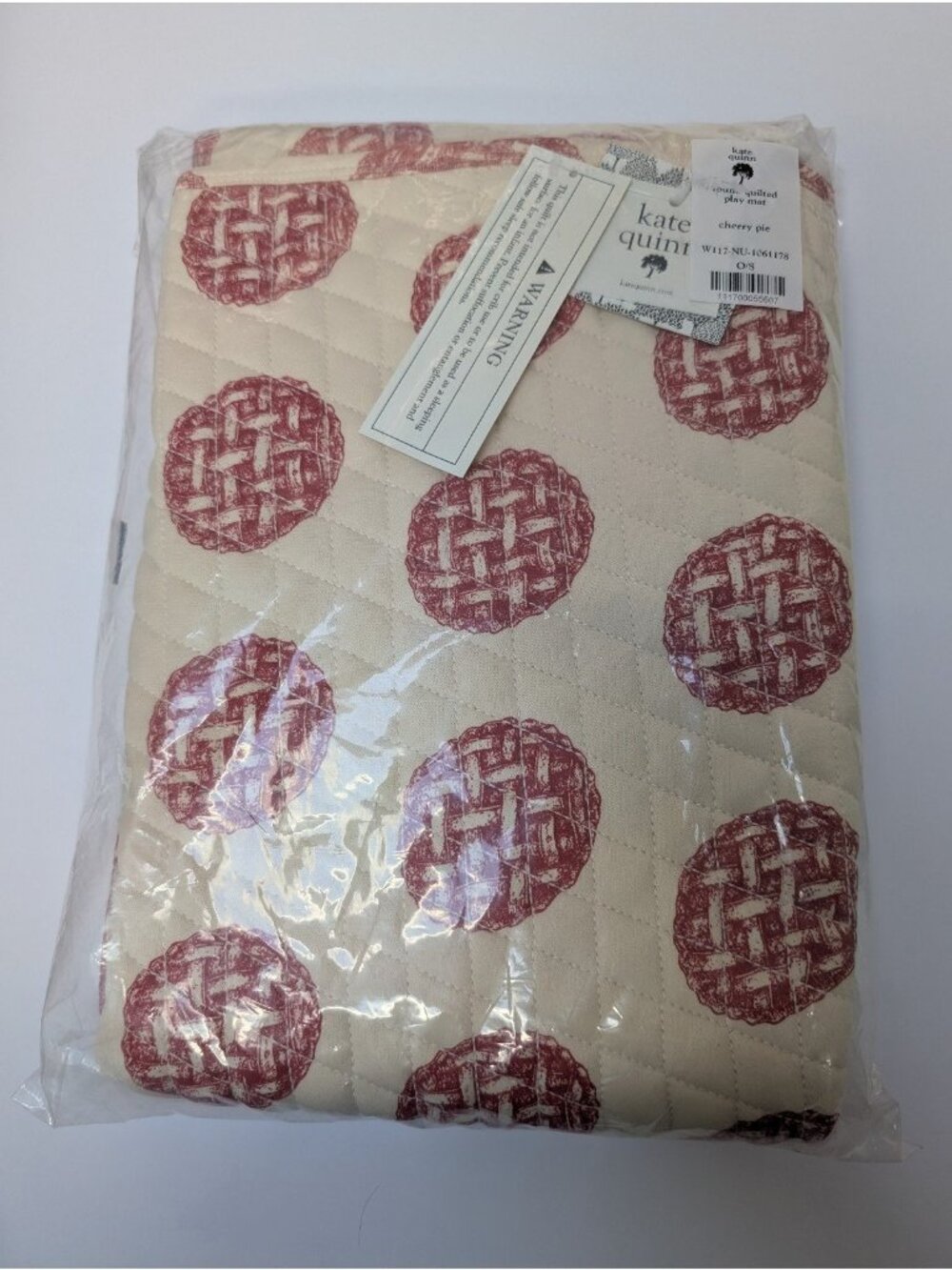 Kate Quinn Organic Cotton Cherry Pie Round Quilted Playmat
